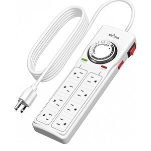 Reptile Power Strip Surge Protector Mechanical Timer